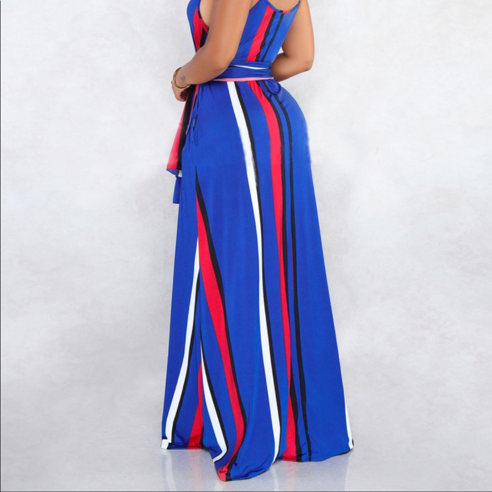 Trendy striped long maxi dresses floor length. - Picture 2 of 7